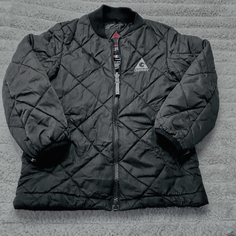 Gerry‎ Puffer Jacket, Black, Winter Coat, Full Zip, Youth XS 5/6